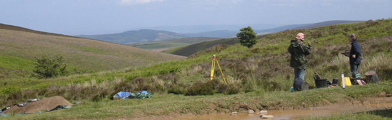 Excavations at Hawkcombe Head in July 2013 as part of 'Dig Porlock'; © ENPA 2013